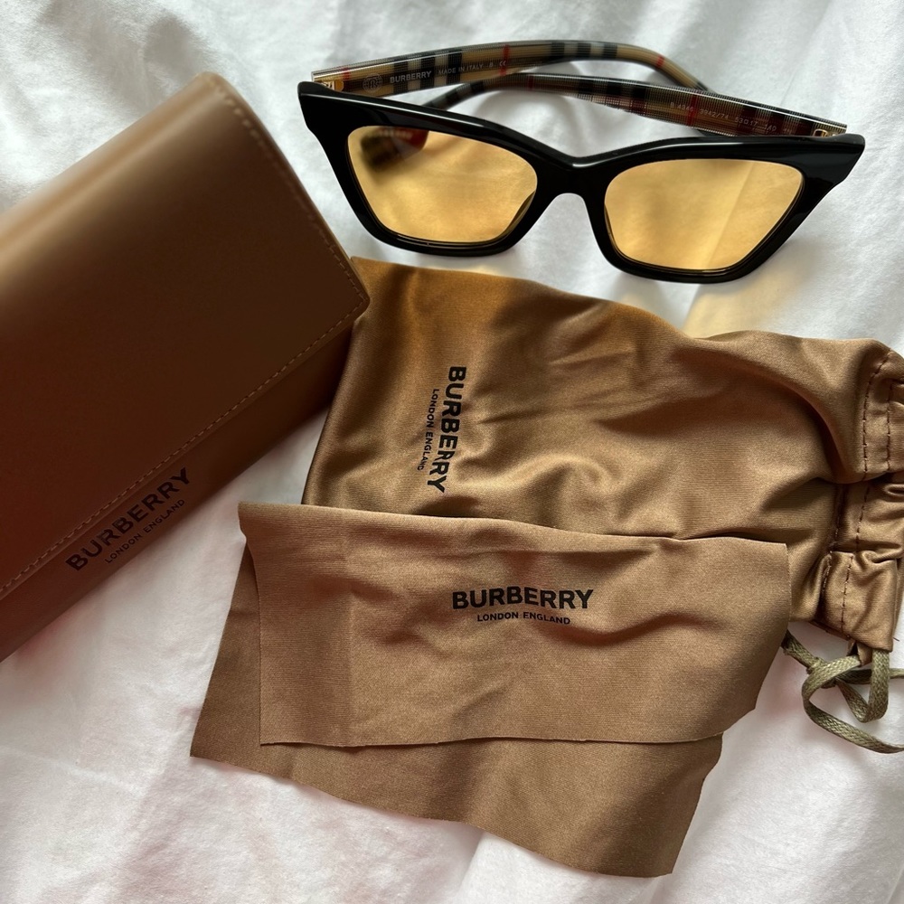 Like new work twice sunglasses. Lens is very clear, still with UV protection.